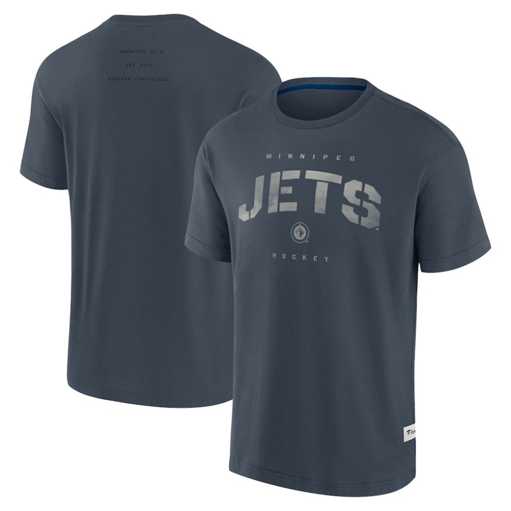 Winnipeg Jets Fanatics Elements Weathered Tonal Future Ground T-Shirt - Navy T-shirts
