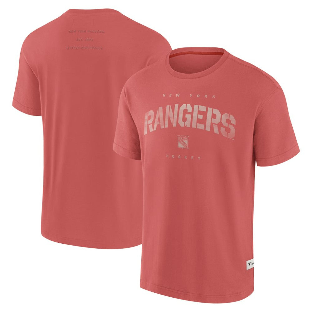 New York Rangers Fanatics Elements Weathered Tonal Future Ground T-Shirt - Red T-shirts