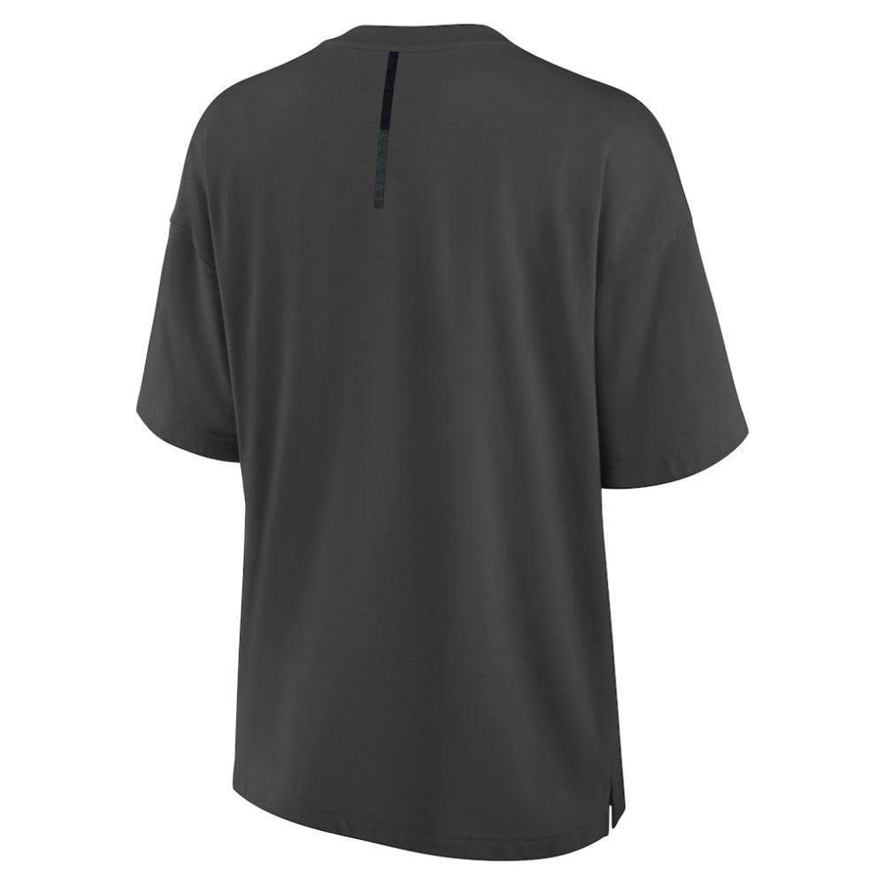Pittsburgh Penguins Fanatics Women's Oversized Elements Raw Edge Future Ground T-Shirt - Charcoal T-shirts