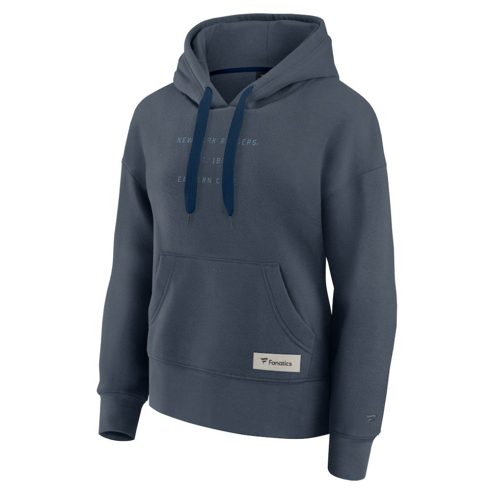 New York Rangers Fanatics Women's Elements Future Ground Subtle Tonal Pullover Hoodie - Blue Hoodies
