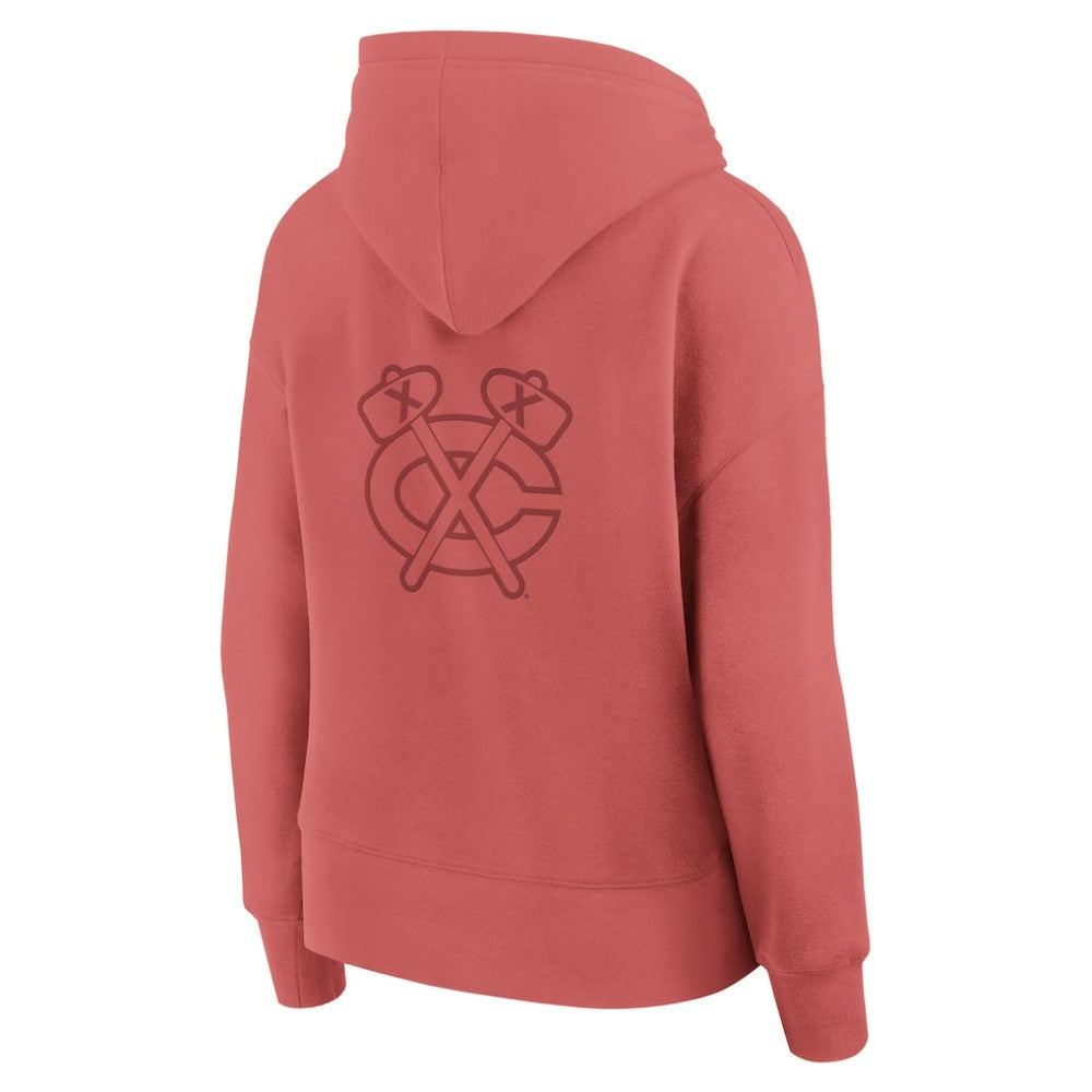 Chicago Blackhawks Fanatics Women's Elements Future Ground Subtle Tonal Pullover Hoodie - Red Hoodies