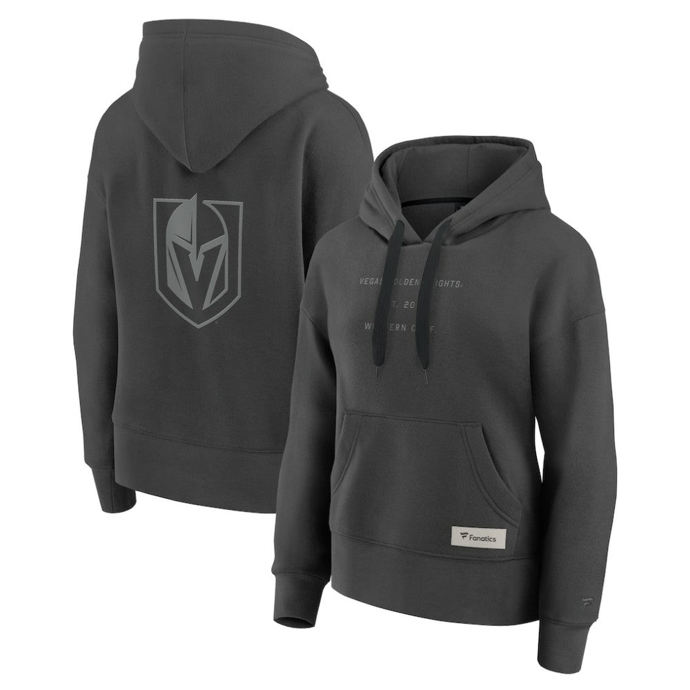 Vegas Golden Knights Fanatics Women's Elements Future Ground Subtle Tonal Pullover Hoodie - Charcoal Hoodies