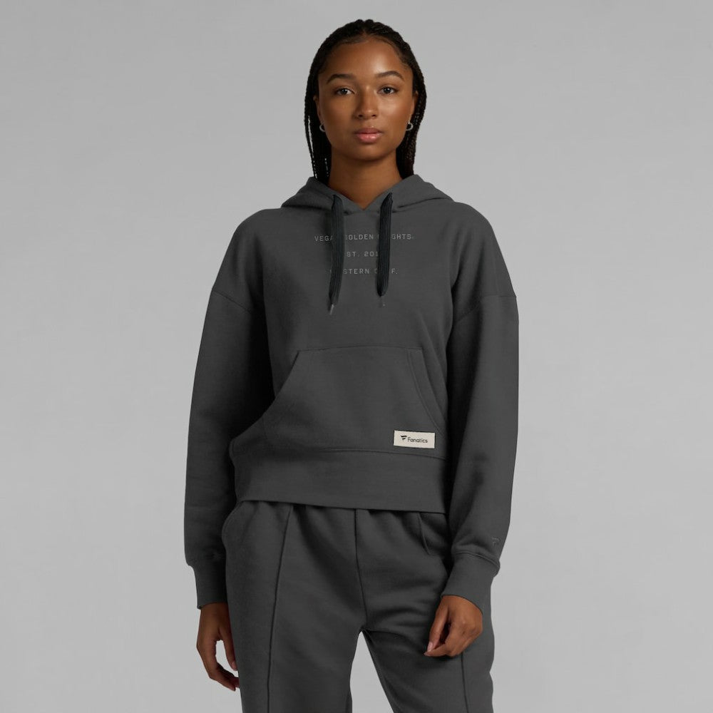 Vegas Golden Knights Fanatics Women's Elements Future Ground Subtle Tonal Pullover Hoodie - Charcoal Hoodies