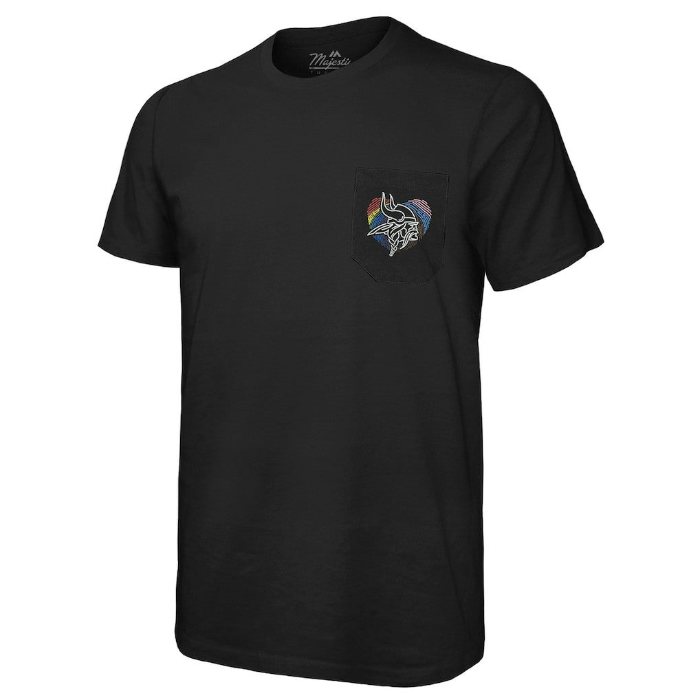 Minnesota Vikings Majestic Threads Pride Pocket T-Shirt - Black for sale