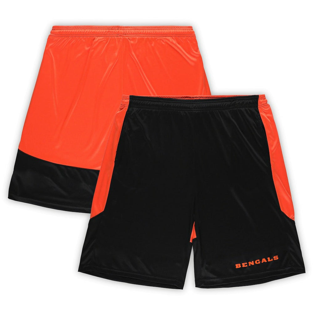 Cincinnati Bengals Big & Tall Launch Shorts - Black/Orange on sale
