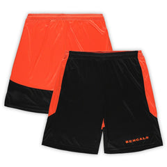 Cincinnati Bengals Big & Tall Launch Shorts - Black/Orange on sale