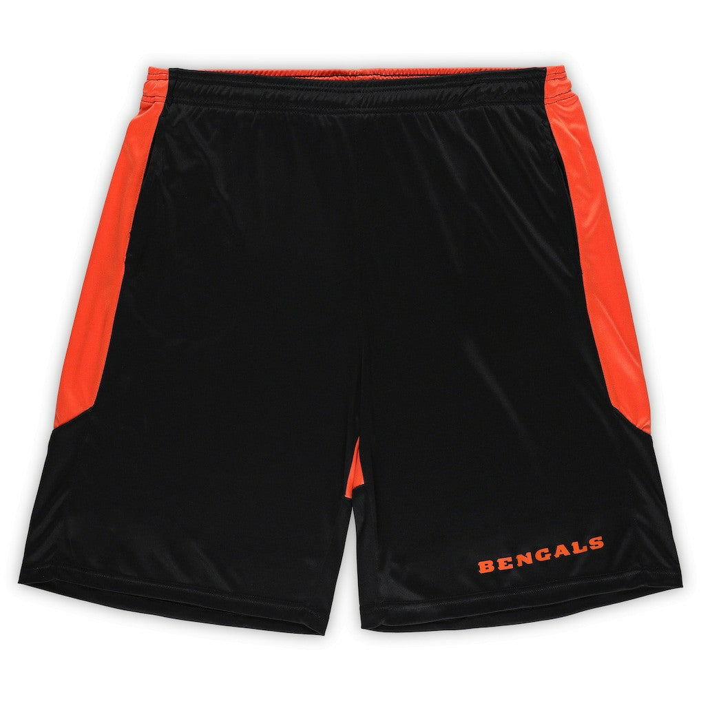 Cincinnati Bengals Big & Tall Launch Shorts - Black/Orange on sale