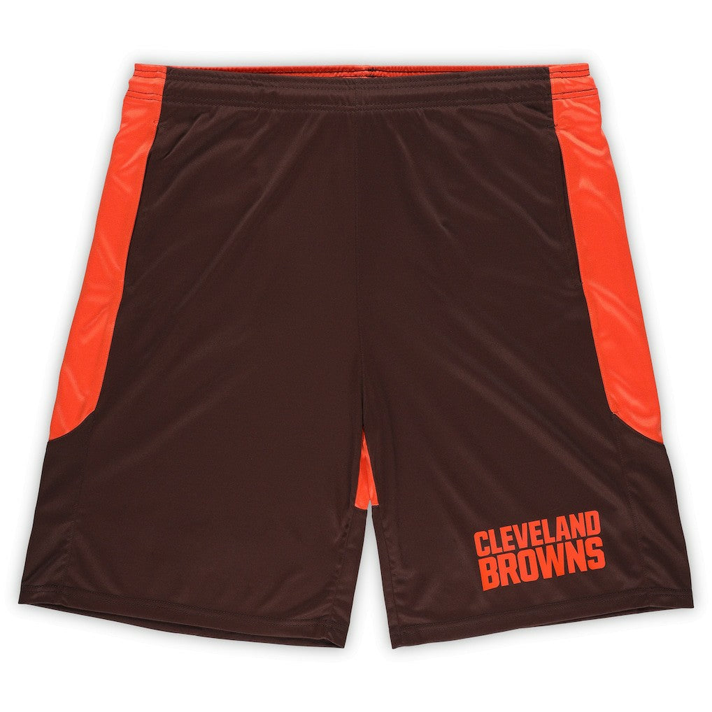 Cleveland Browns Big & Tall Launch Shorts - Brown/Orange sale