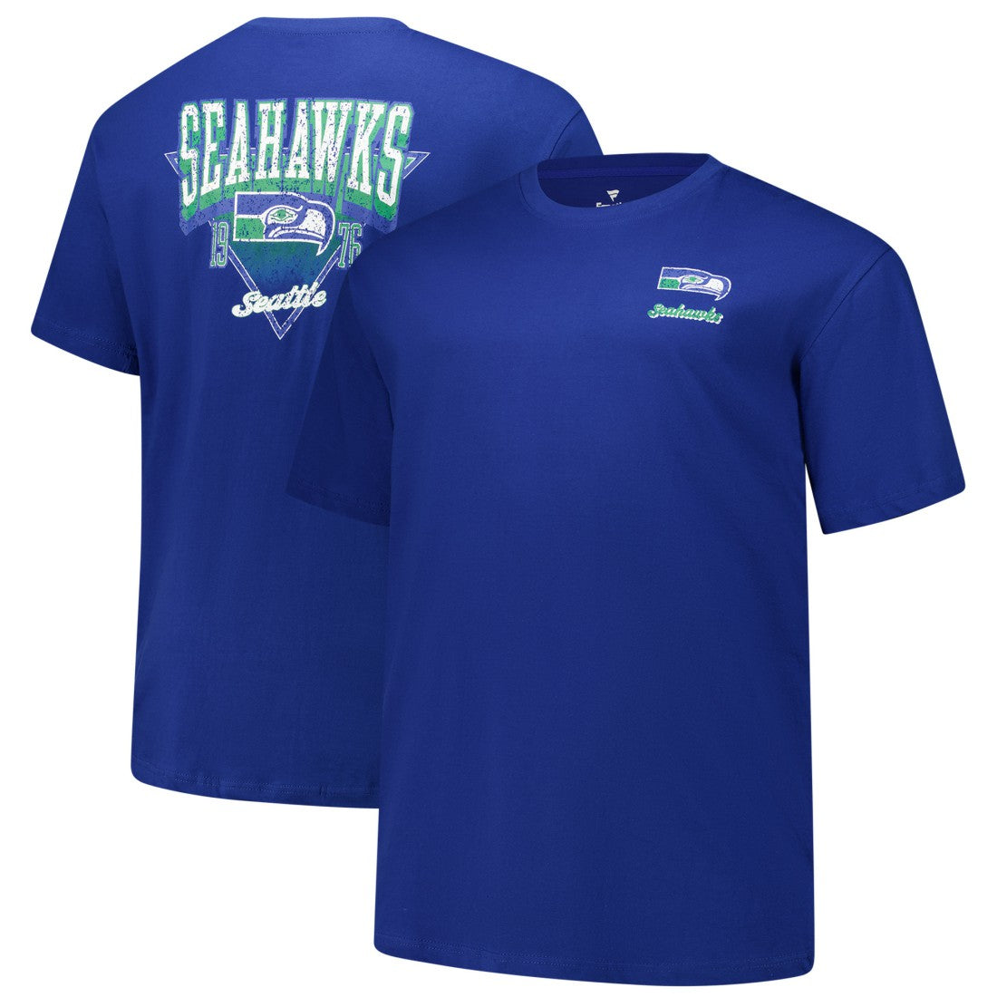 Seattle Seahawks Big & Tall Throwback Logo T-Shirt - Royal for sale