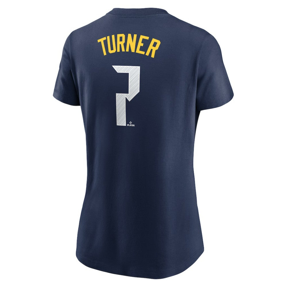 Trea Turner Philadelphia Phillies Women's 2024 City Connect Fuse Player Name & Number T-Shirt Royal