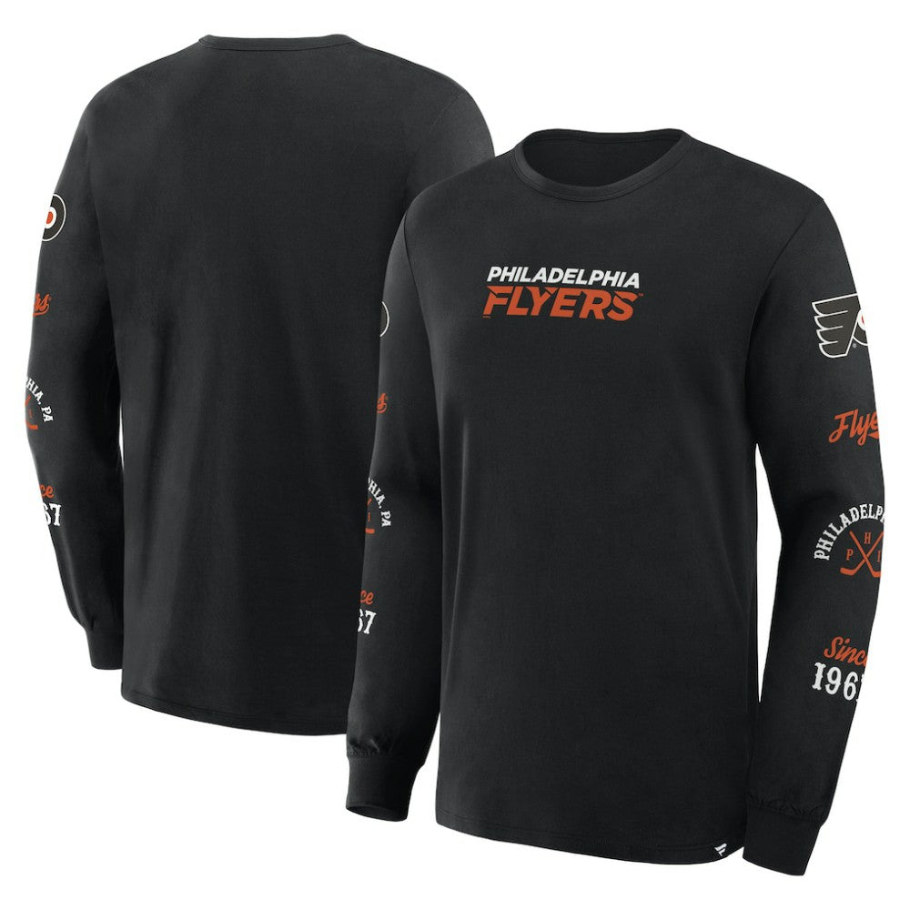 Philadelphia Flyers Fanatics Boxed In Legacy Long Sleeve T-Shirt - Black T-shirts