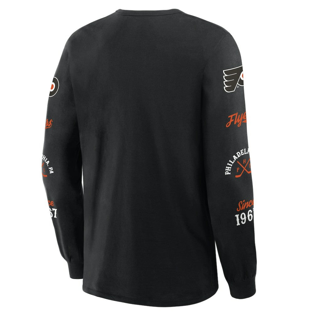 Philadelphia Flyers Fanatics Boxed In Legacy Long Sleeve T-Shirt - Black T-shirts