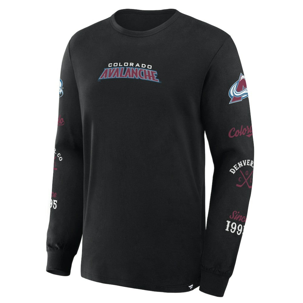 Colorado Avalanche Fanatics Boxed In Legacy Long Sleeve T-Shirt - Black T-shirts