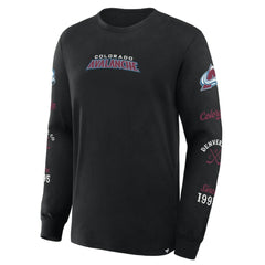 Colorado Avalanche Fanatics Boxed In Legacy Long Sleeve T-Shirt - Black T-shirts