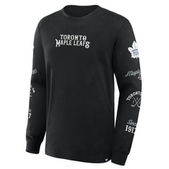 Toronto Maple Leafs Fanatics Boxed In Legacy Long Sleeve T-Shirt - Black T-shirts