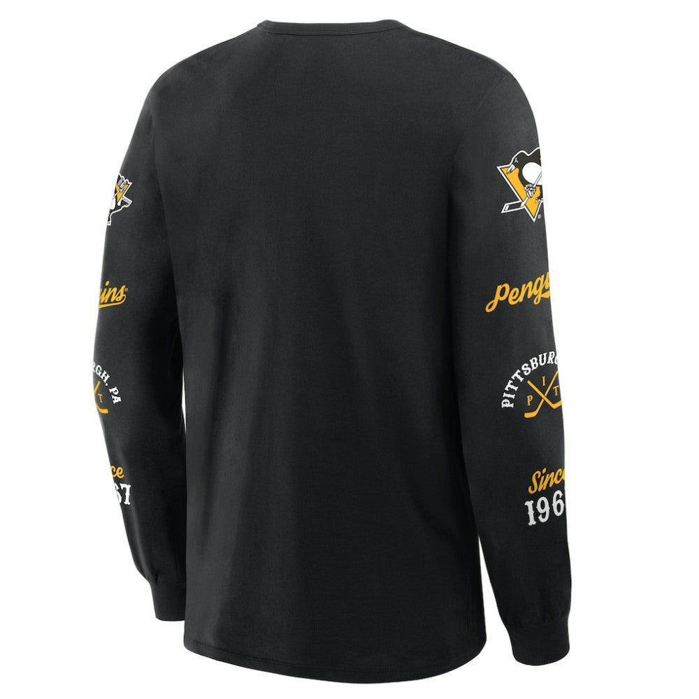Pittsburgh Penguins Fanatics Boxed In Legacy Long Sleeve T-Shirt - Black T-shirts