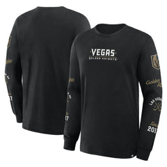 Vegas Golden Knights Fanatics Boxed In Legacy Long Sleeve T-Shirt - Black T-shirts