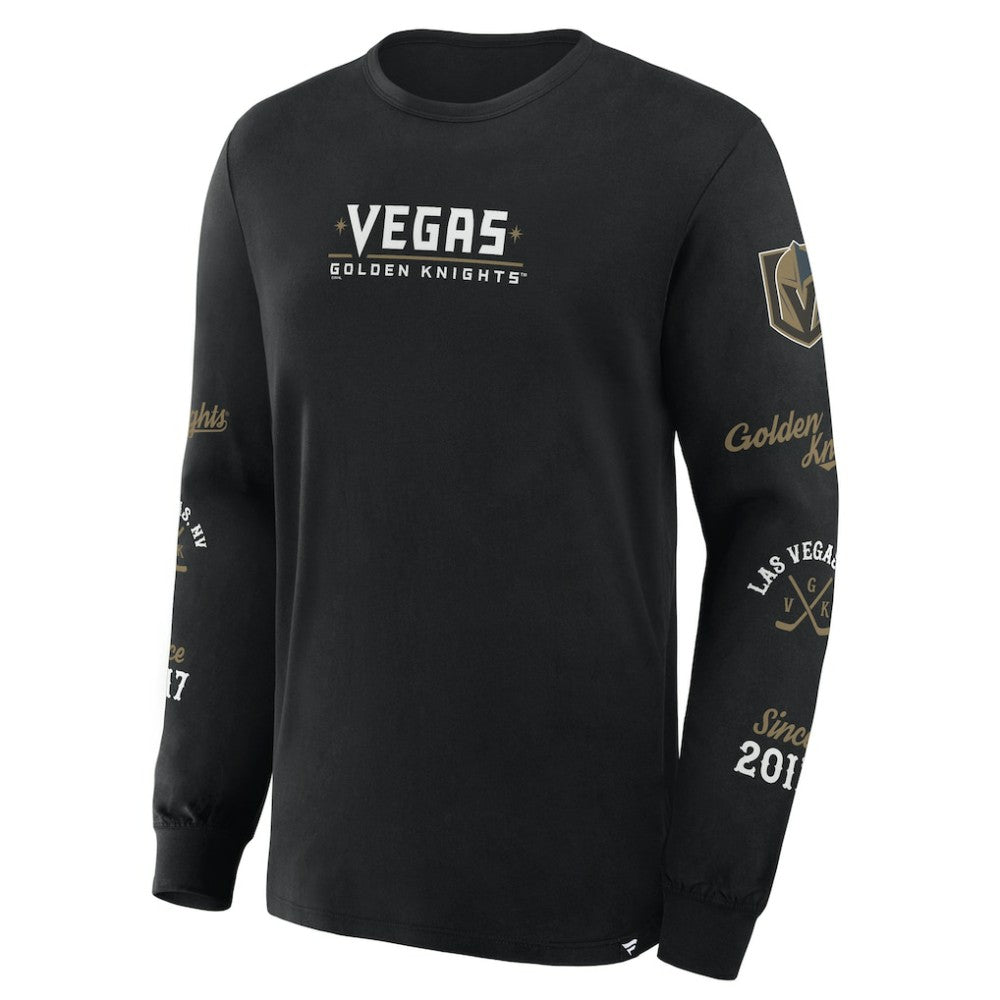 Vegas Golden Knights Fanatics Boxed In Legacy Long Sleeve T-Shirt - Black T-shirts