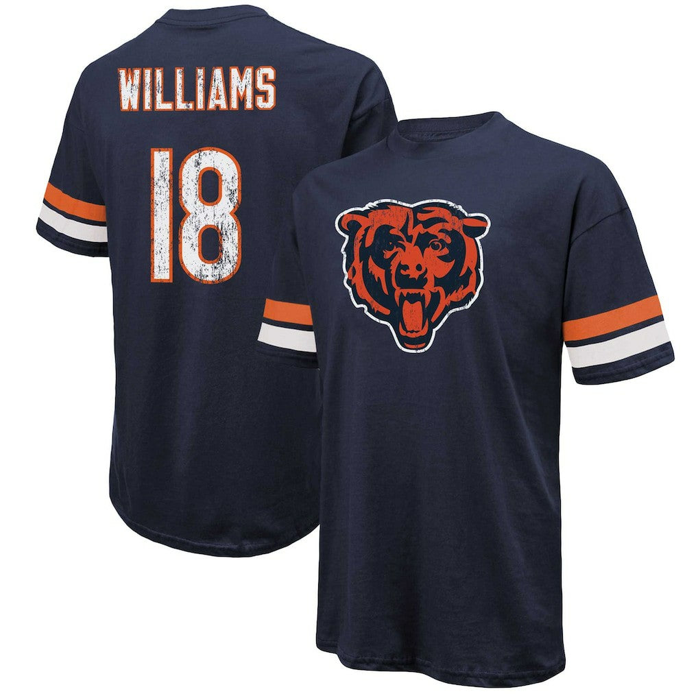 Caleb Williams Chicago Bears Majestic Threads Name & Number Oversize Fit T-Shirt - Navy discount