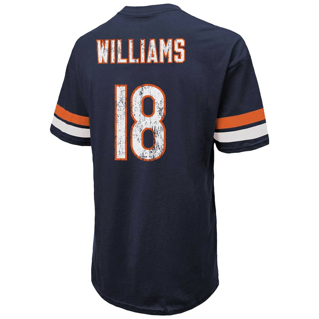 Caleb Williams Chicago Bears Majestic Threads Name & Number Oversize Fit T-Shirt - Navy discount