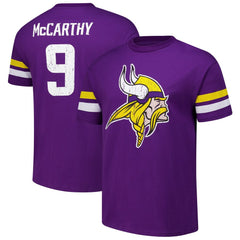 J.J. McCarthy Minnesota Vikings Majestic Threads Name & Number Oversized Fit T-Shirt - Purple sale