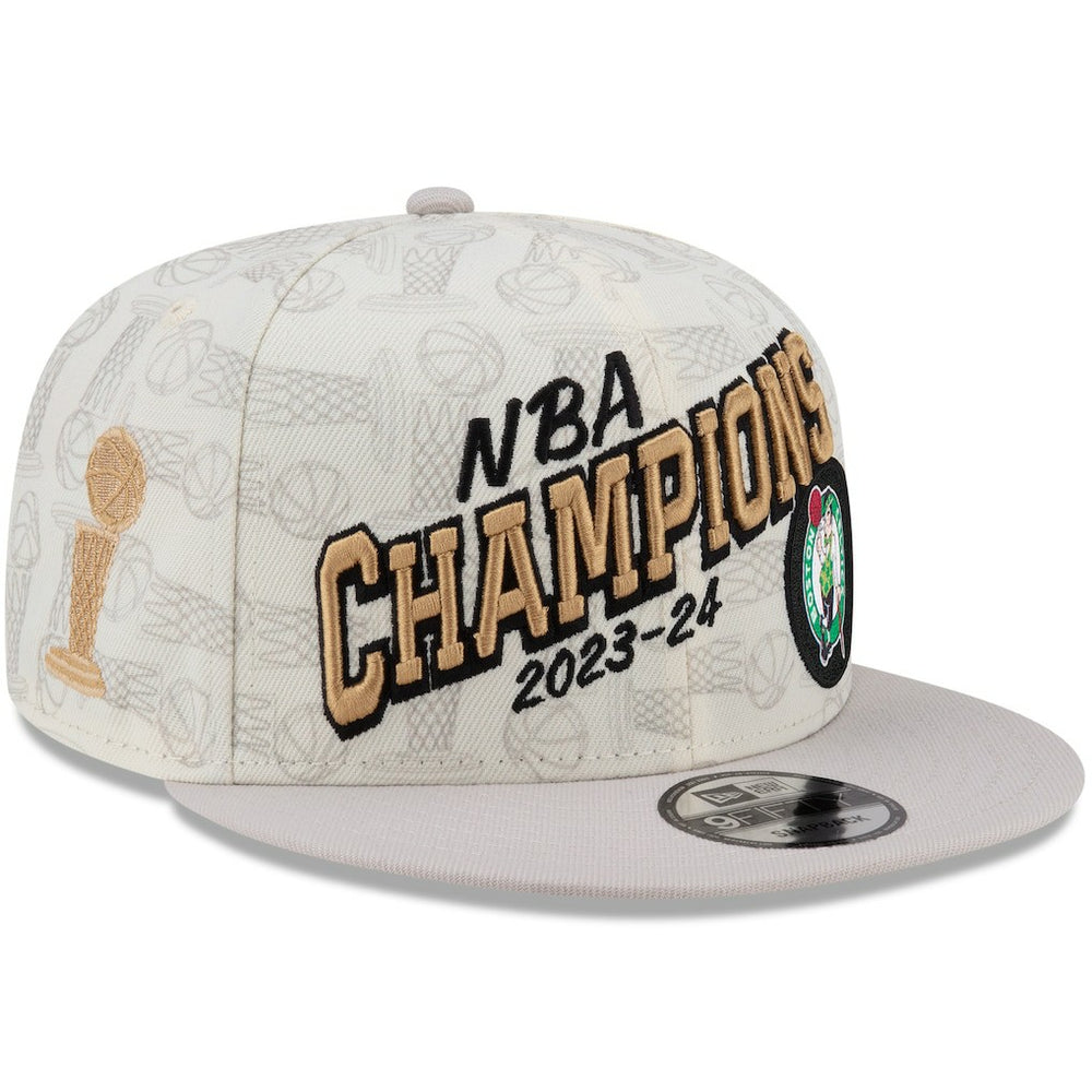 Boston Celtics 2024 NBA Finals Champions Locker Room 9FIFTY Snapback Hat - Cream cheap