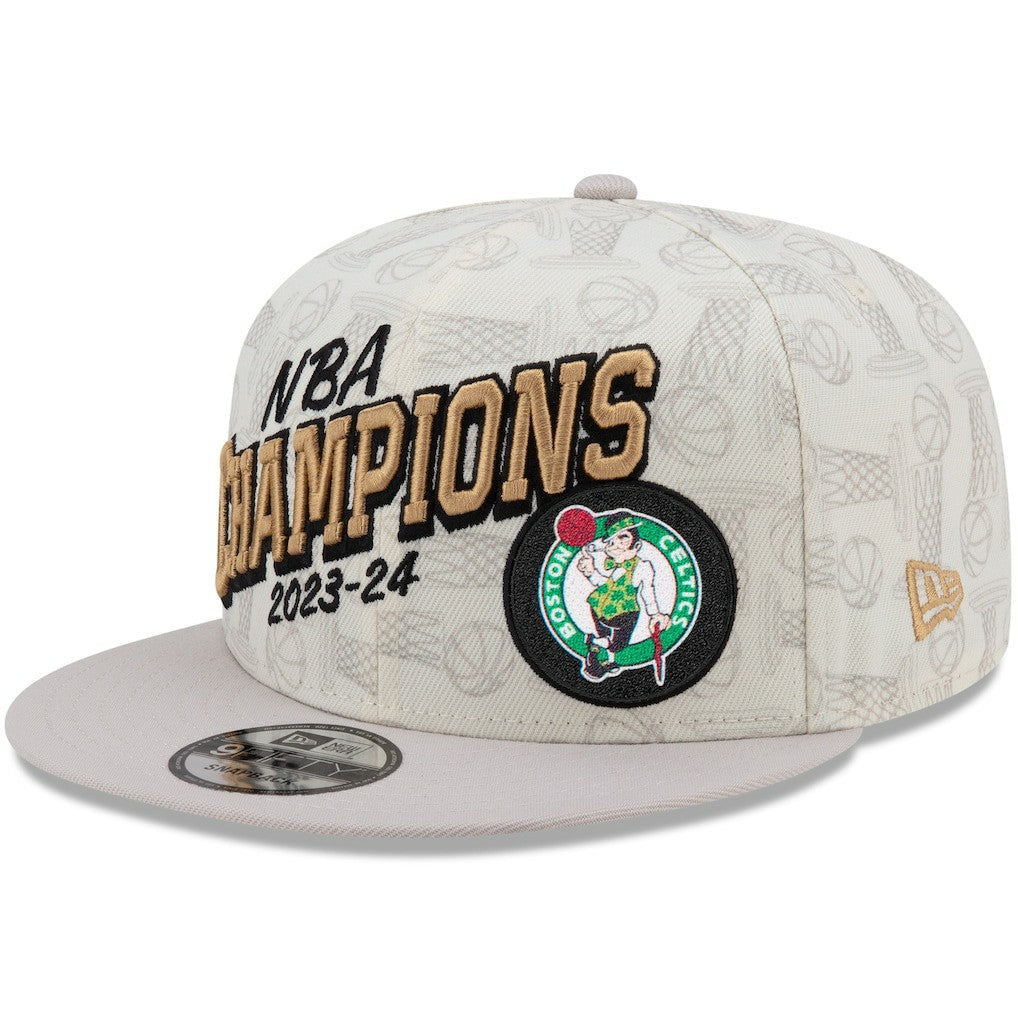 Boston Celtics 2024 NBA Finals Champions Locker Room 9FIFTY Snapback Hat - Cream cheap
