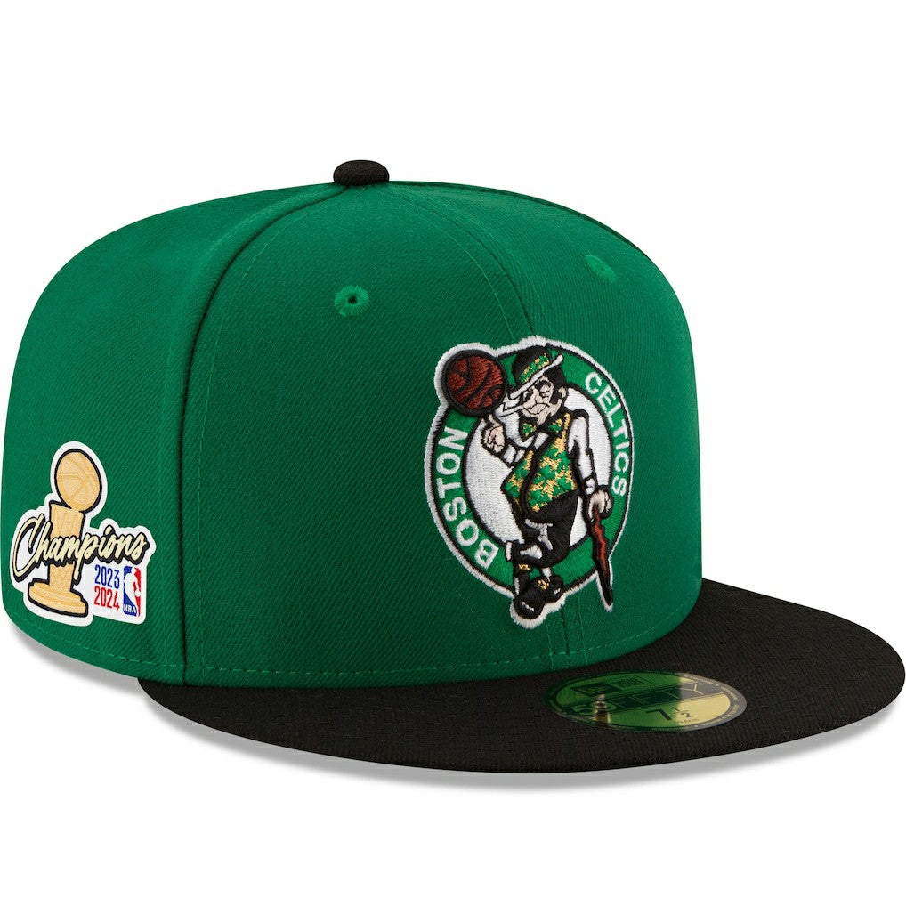 Boston Celtics 2024 NBA Finals Champions Side Patch 59FIFTY Fitted Hat - Kelly Green/Black outlet
