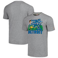 Detroit Lions NFL x Homage x Beavis and Butt-Head Unisex Tri-Blend T-Shirt – Gray sale