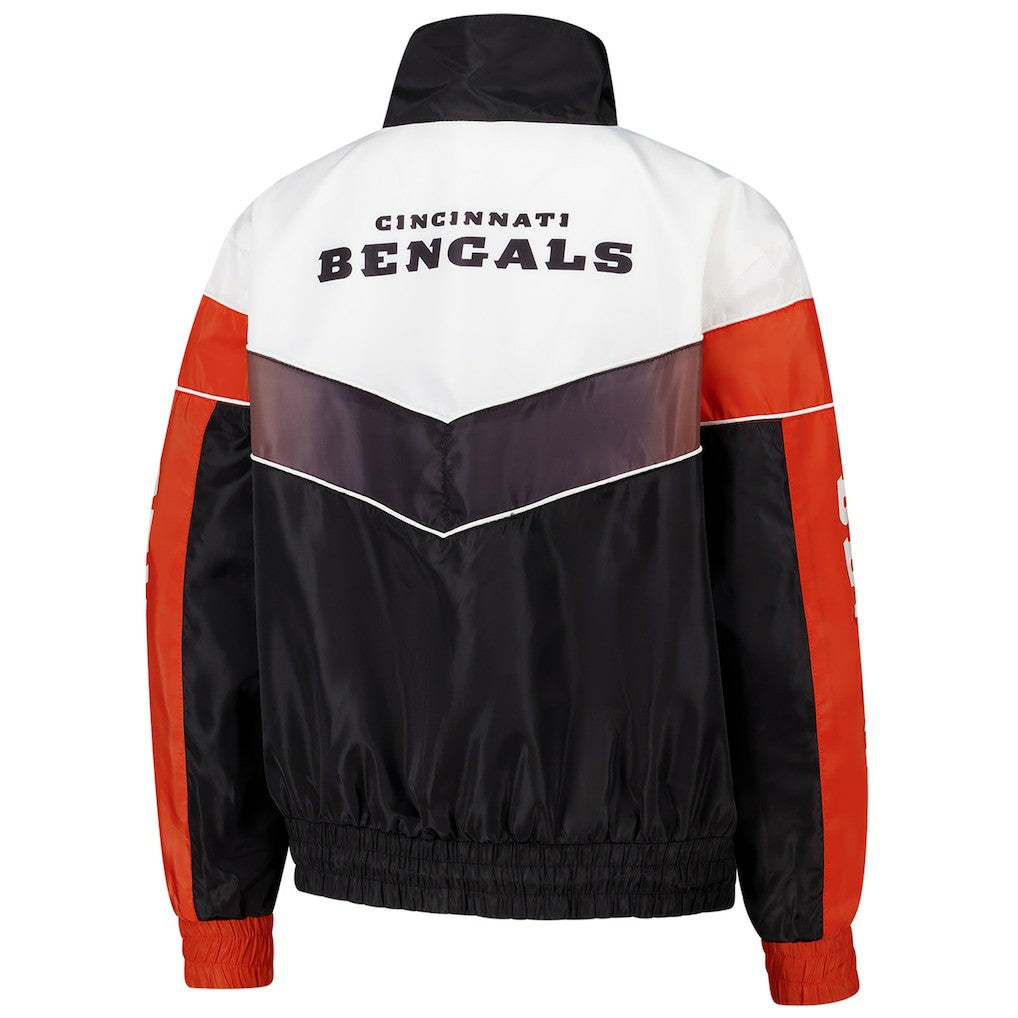 Cincinnati Bengals The Wild Collective Women's 1/4 Zip Track Jacket - Black discount