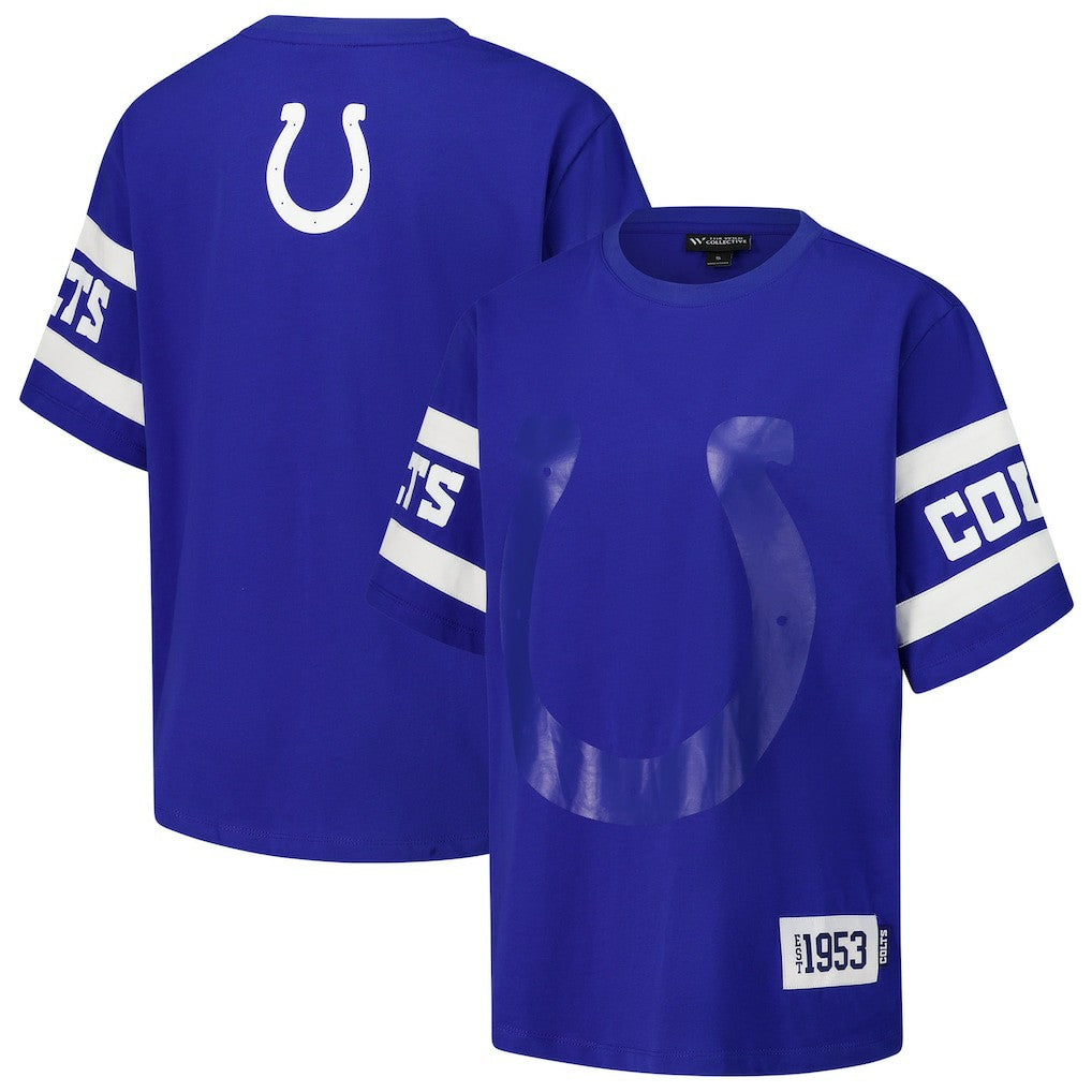 Indianapolis Colts The Wild Collective Women's Drop Shoulder T-Shirt - Royal cheap