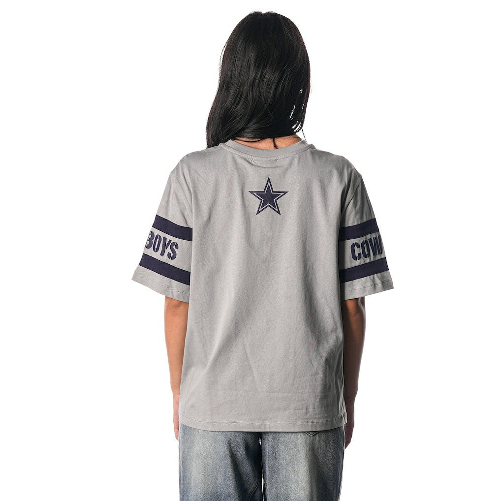 Dallas Cowboys The Wild Collective Women's Drop Shoulder T-Shirt - Black for sale
