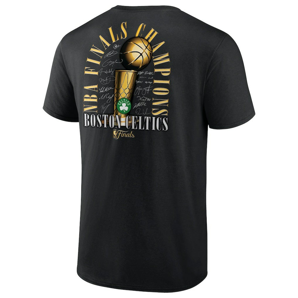 Boston Celtics 2024 NBA Finals Champions Big & Tall Fade Away Jumper Roster Signature T-Shirt - Black outlet