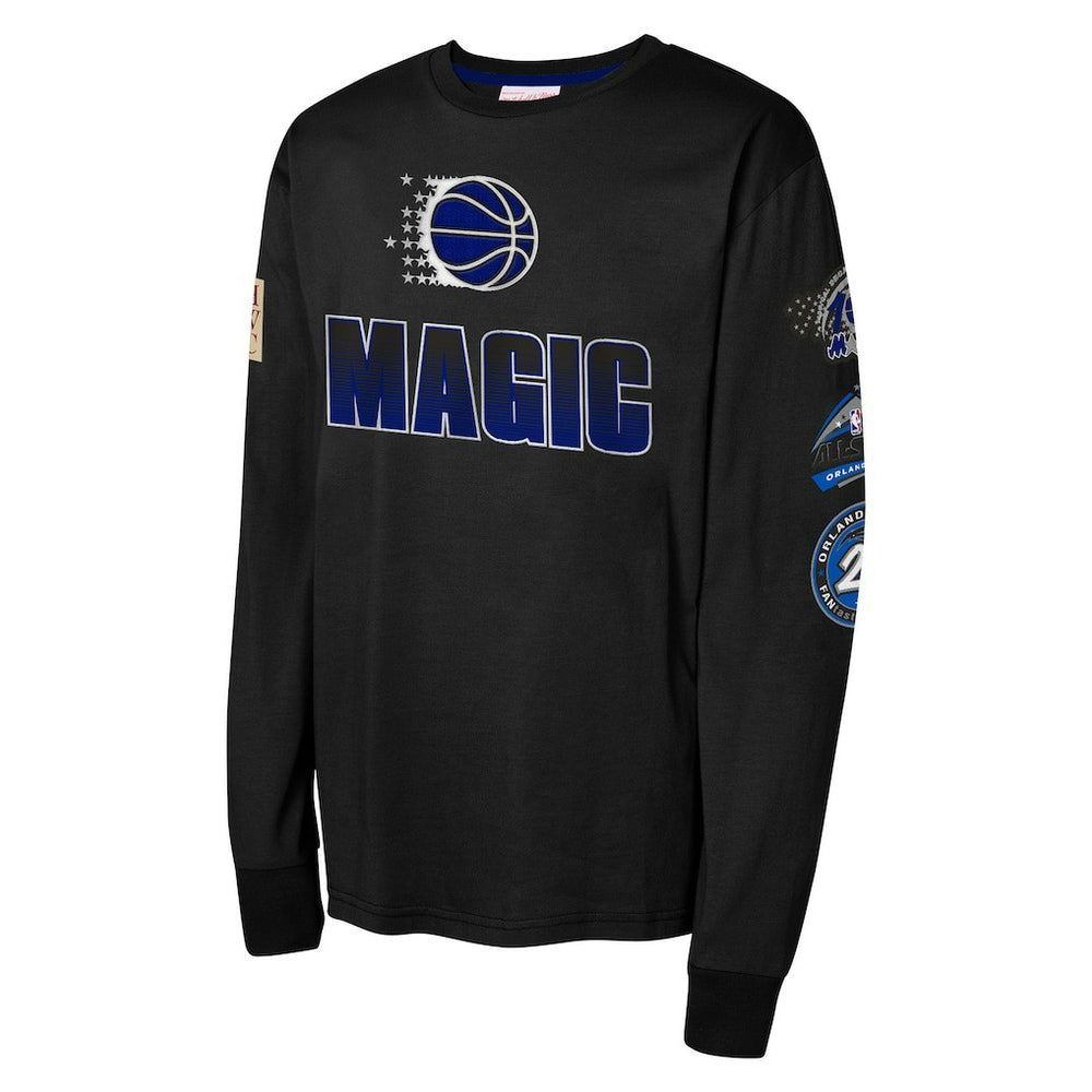 Orlando Magic Youth Hardwood Classics All Over Long Sleeve T-Shirt - Black on sale