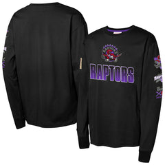 Toronto Raptors Youth Hardwood Classics All Over Long Sleeve T-Shirt - Black outlet