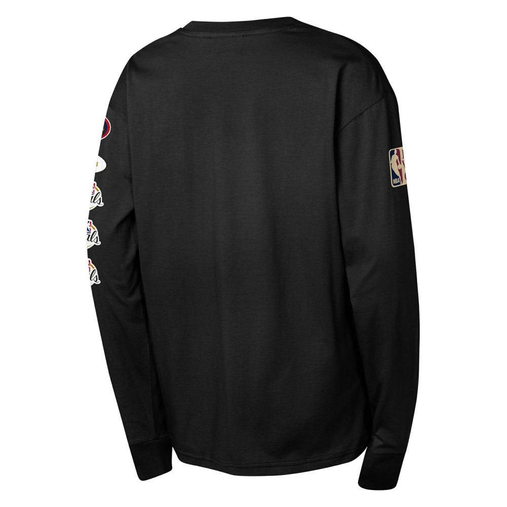 San Antonio Spurs Youth Hardwood Classics All Over Long Sleeve T-Shirt - Black cheap