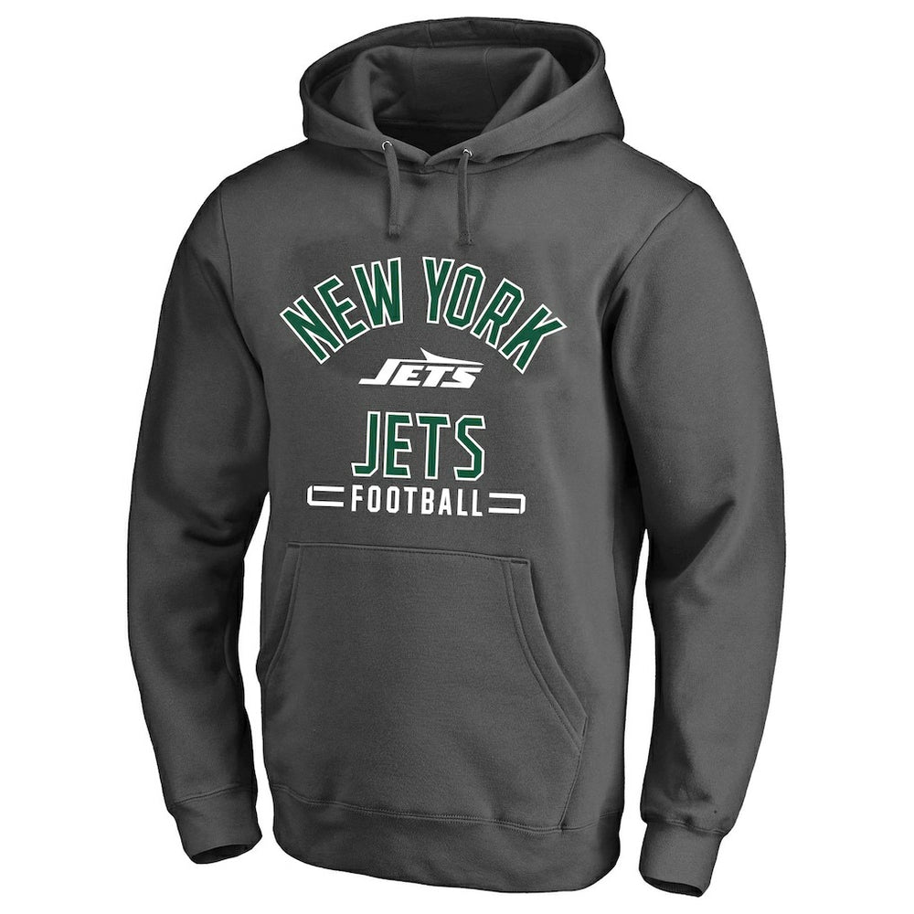 New York Jets Big & Tall Pullover Hoodie - Heather Charcoal on sale