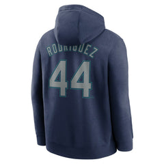 Julio Rodríguez Seattle Mariners Player Name & Number Club Fleece Pullover Hoodie Navy