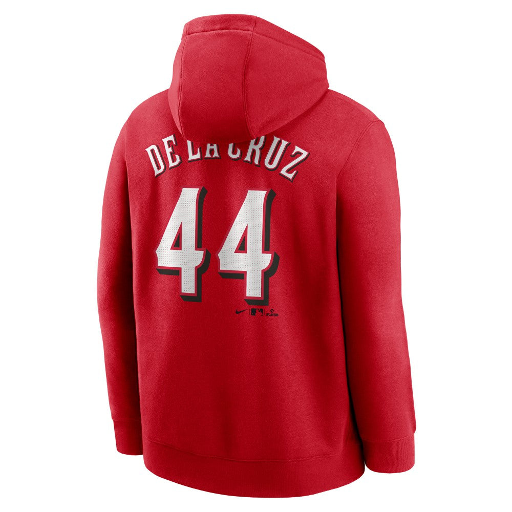 Elly De La Cruz Cincinnati Reds Player Name & Number Club Pullover Hoodie Red