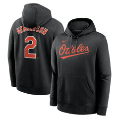 Gunnar Henderson Baltimore Orioles Player Name & Number Club Fleece Pullover Hoodie Black