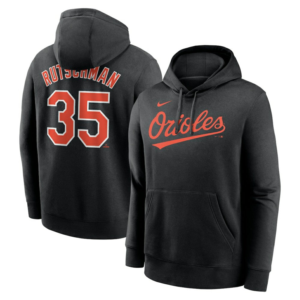 Adley Rutschman Baltimore Orioles Player Name & Number Club Pullover Hoodie Black