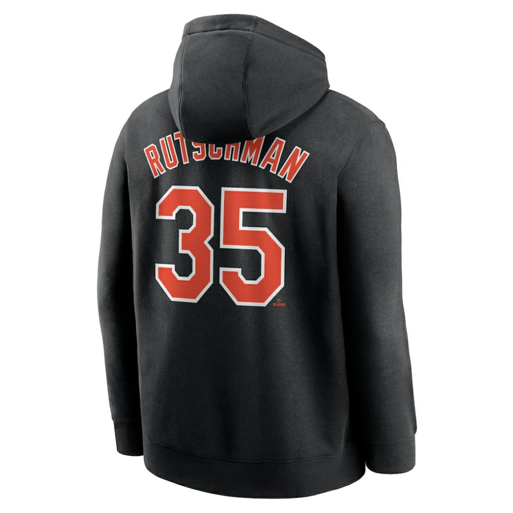 Adley Rutschman Baltimore Orioles Player Name & Number Club Pullover Hoodie Black