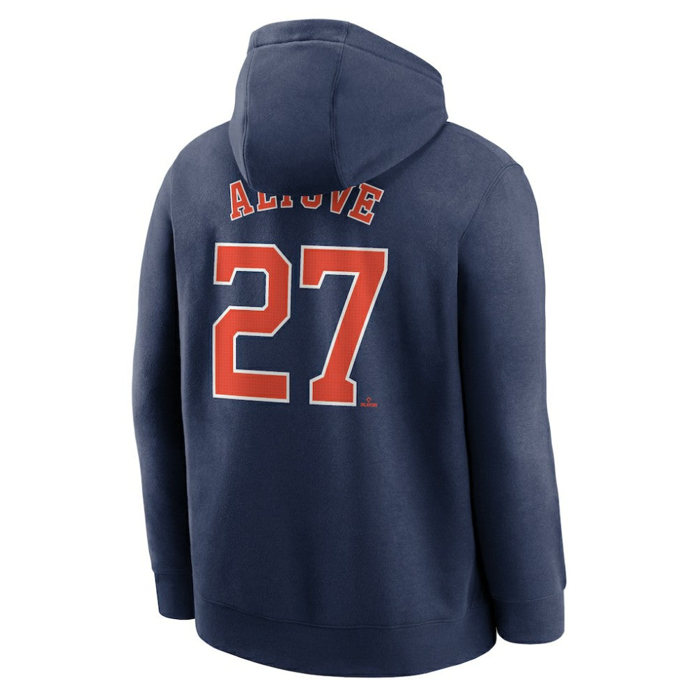 Jose Altuve Houston Astros Player Name & Number Club Fleece Pullover Hoodie Navy