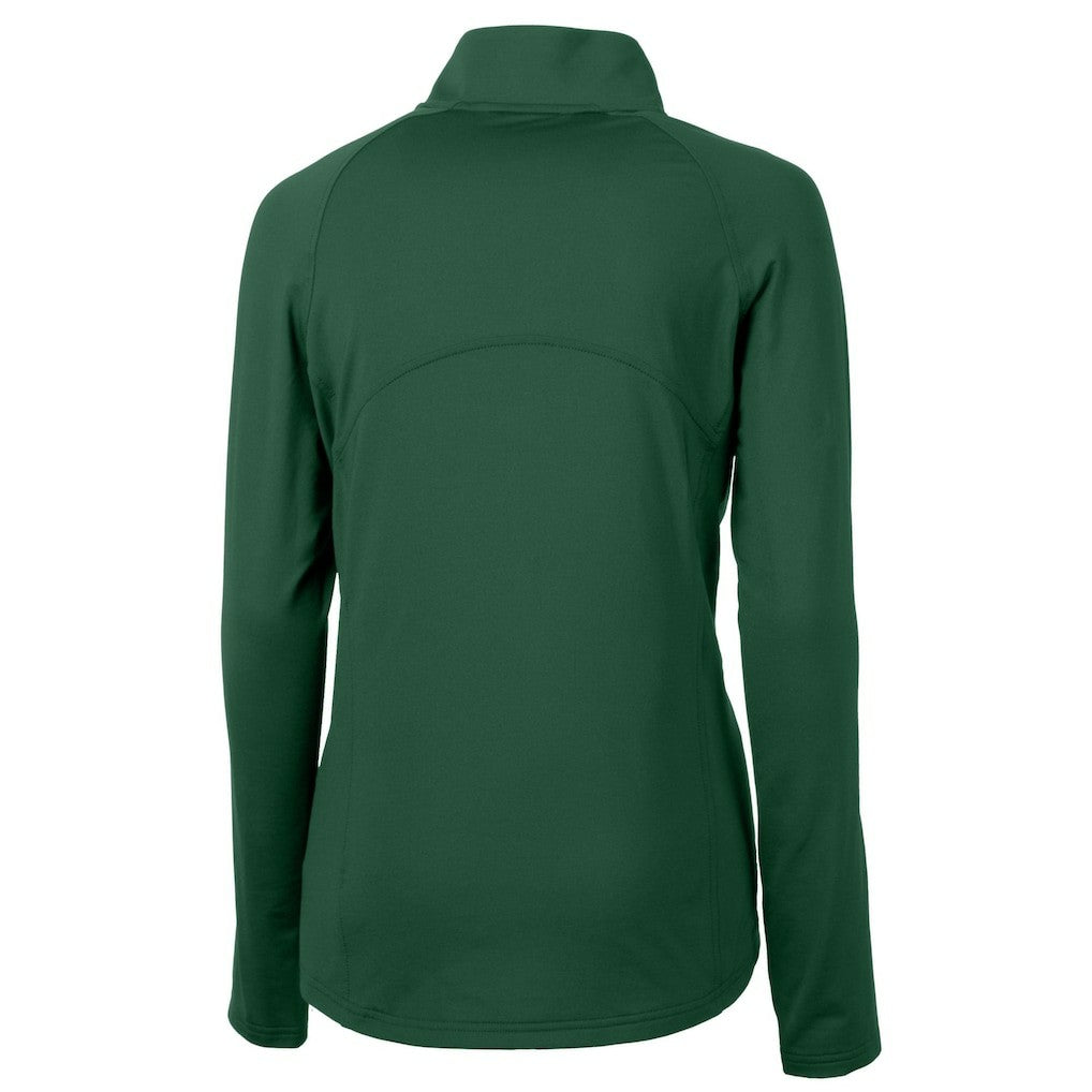 New York Jets Cutter & Buck Women's Primary Logo DryTec Adapt Eco Knit Stretch Recycled Raglan Half-Zip Top - Hunter Green on sale
