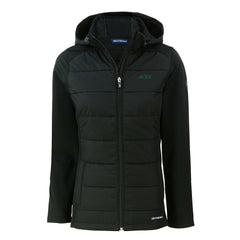 New York Jets Cutter & Buck Women's Primary Logo Evoke Hybrid Eco Softshell Recycled Full-Zip Hoodie Jacket - Black outlet
