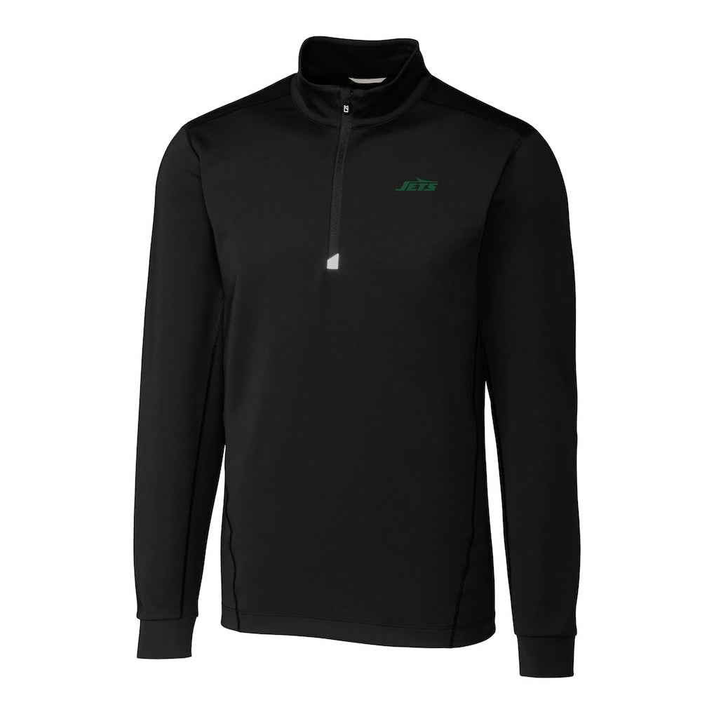 New York Jets Cutter & Buck Primary Logo Traverse Stretch Quarter-Zip Top - Black sale