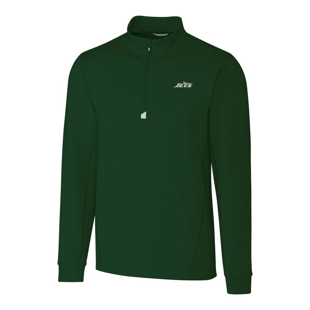 New York Jets Cutter & Buck Primary Logo Traverse Stretch Quarter-Zip Top - Hunter Green outlet