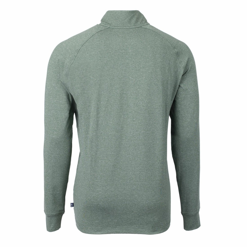 New York Jets Cutter & Buck Primary Logo Adapt Eco Knit Quarter-Zip Top - Heather Green cheap