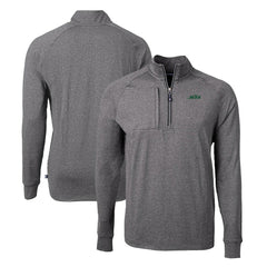 New York Jets Cutter & Buck Primary Logo Adapt Eco Knit Quarter-Zip Top - Heather Black discount