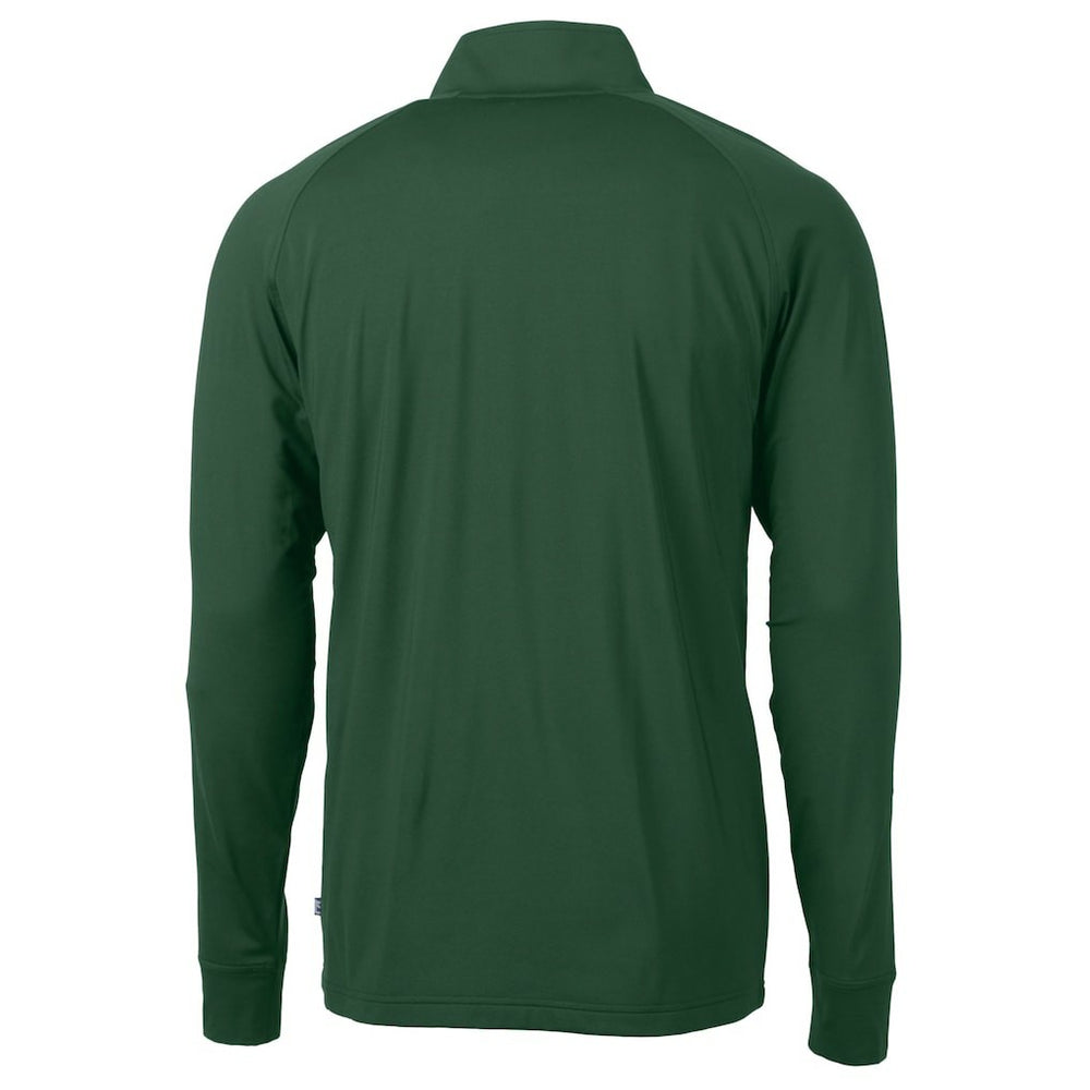 New York Jets Cutter & Buck Helmet Adapt Eco Knit Stretch Recycled Quarter-Zip Top - Hunter Green for sale